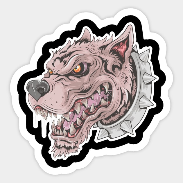 Mad Dog Sticker by Dark_Ink